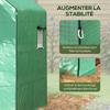 Greenhouse Replacement Cover, 140 x 143 x 190 cm, Window, UV-Resistant Zippered Door