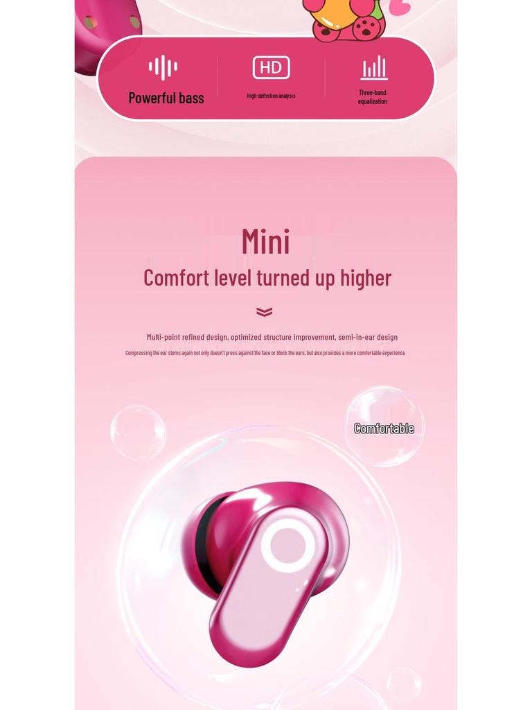 Disney Marie Cat Earbuds: True Wireless Bluetooth, Half In-Ear, HIFI Sound, Stylish Design