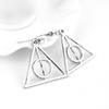 Women Girl Fashion Geometric Triangle Charm Earrings Modern Alloy Eardrop