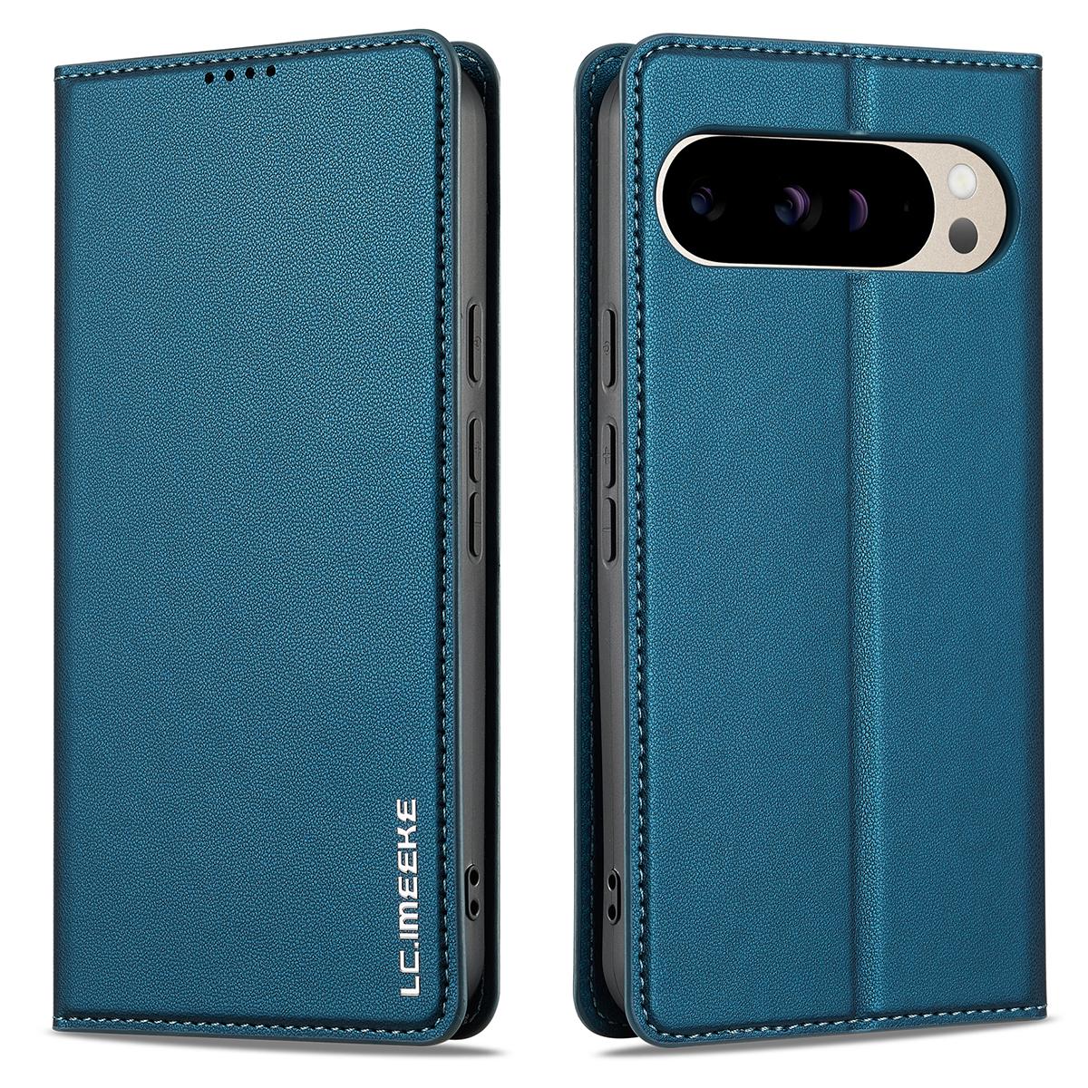 

LC.IMEEKE L1 Series for Google Pixel 10/Pixel 10 Pro Case PU Leather Wallet Stand Protective Phone Cover Blue