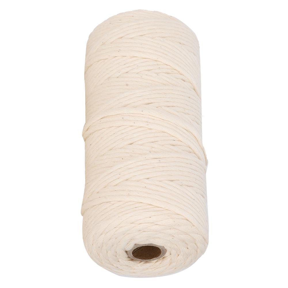 100m Cotton Rope 3mm Single Strand Cotton Macrame Yarn Cord for DIY Crafts Making