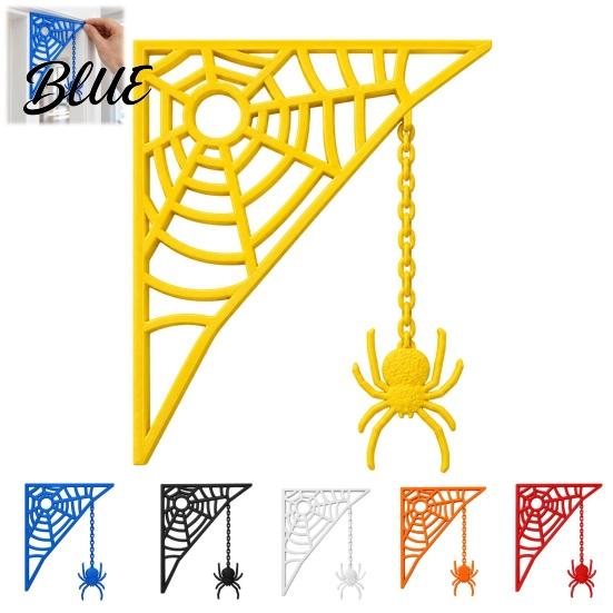 Scary Party Supplies 3D Printed Spider Web Door Corner Decoration for Halloween Party Upside-down Figurine Spooky Upside Down Wall Decor Lightweight
