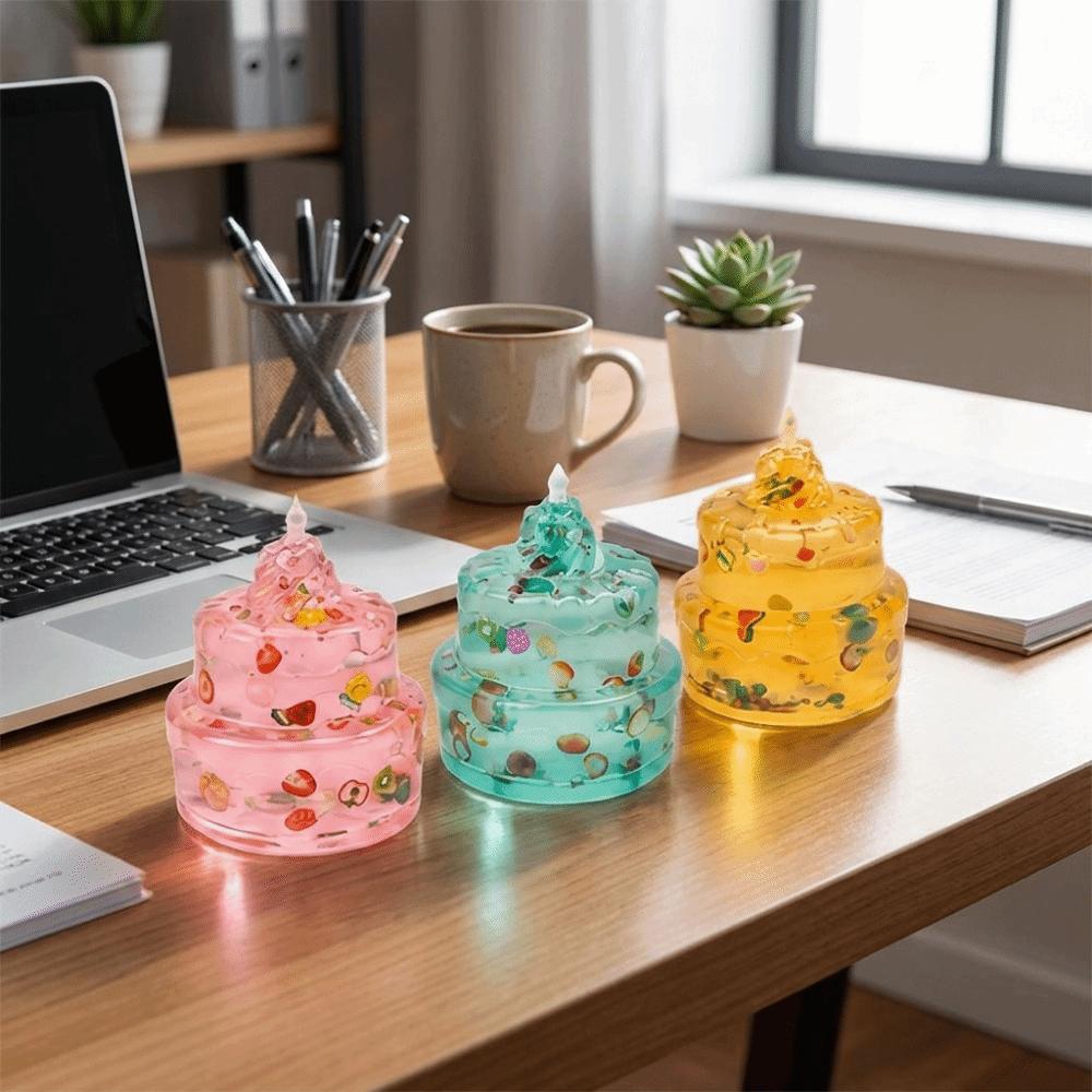 Creative Stress Relief Pinch TPR Christmas Squishy Toy Santa Claus Cake Squeeze Toy Christmas