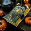 Large Lion Leather Journal: Vintage Grimoire, Blank Book of Shadows