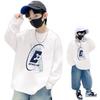 Trendiges Herbst-Baumwoll-Langarmshirt für Jungen - Lässiger lockerer Schnitt mit stylischem Buchstabenaufdruck