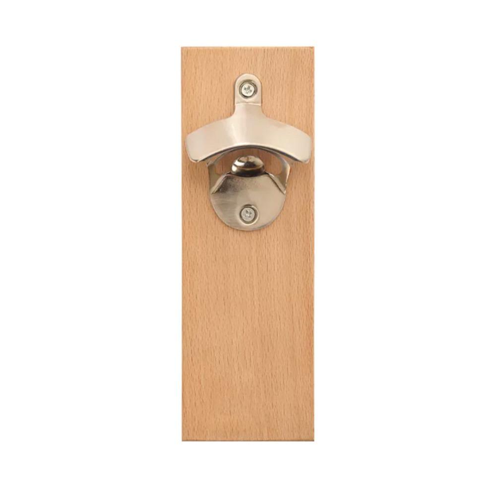 Rustic Style Magnetic Bottle Opener Wooden Fridge Magnet Bottle Opener  Kitchen Beech