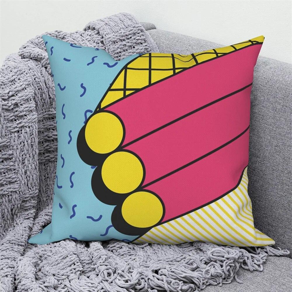 Față de pernă nordică Home Canapea Husă de pernă decorativă, geometrică, colorată