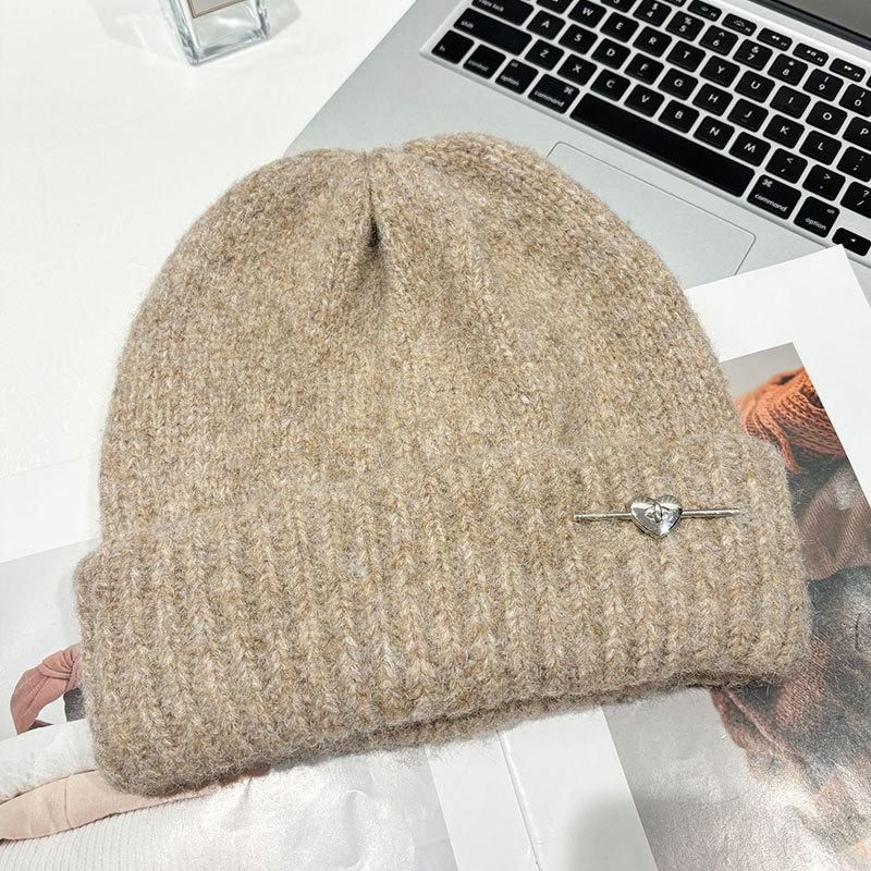 Autumn and Winter Love Knitted Warm Hat Women's Outdoor Wind and Cold Cover Ear Protection Cycling Sports Hat Hat