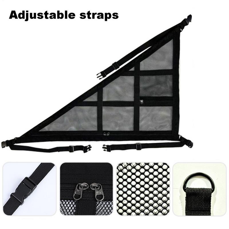 Car Strong Net Bag Load-Bearing Mesh Car Roof Storage Capacity Car Ceiling Auto Accessories Organizer Triangle Car Storage Net
