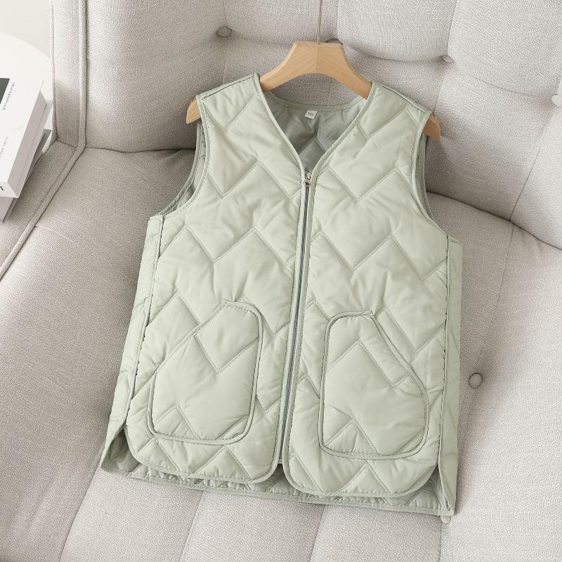 Winter Women Vest Cotton Lightweight Warm Slim Casual Outerwear Jacket