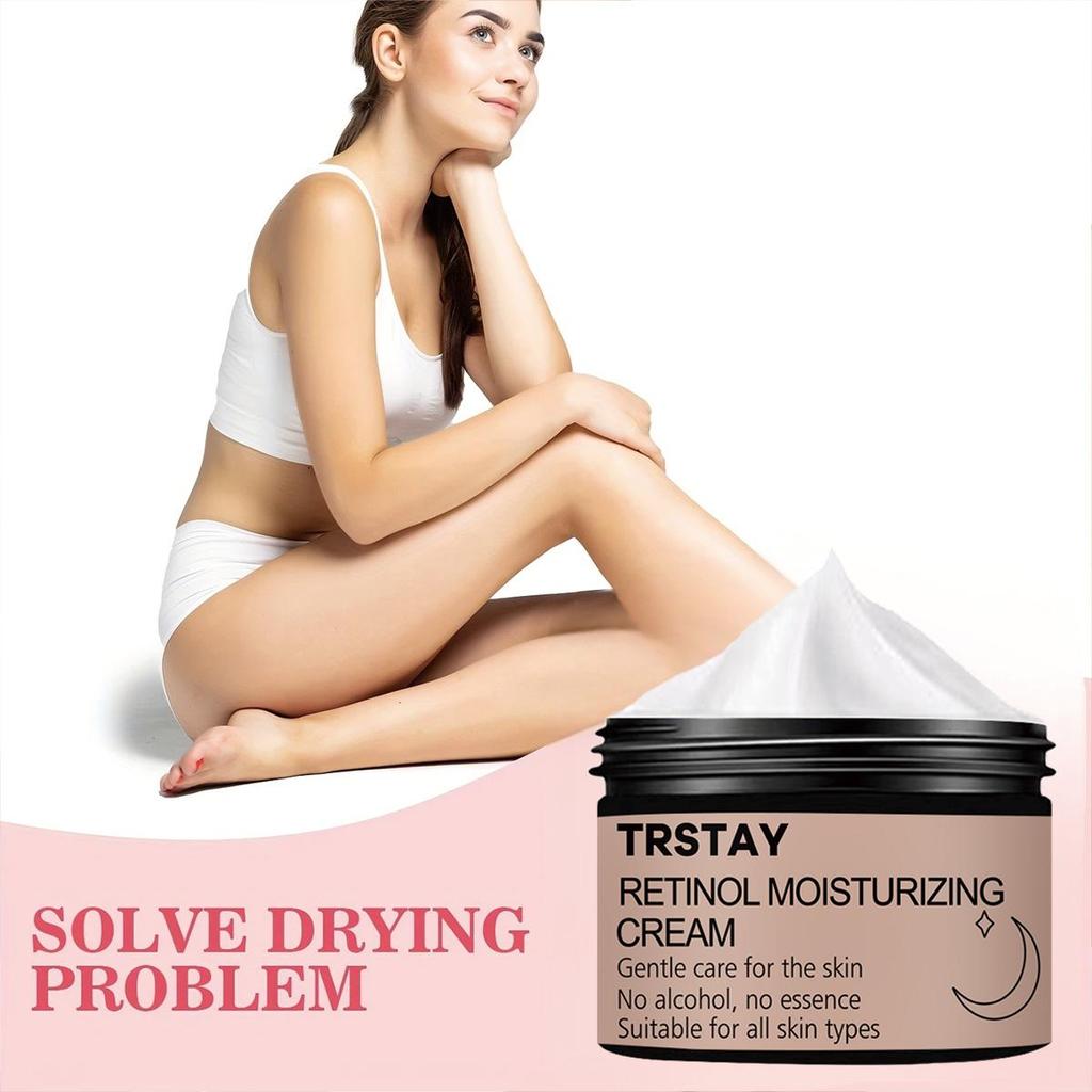 Revitaliserende nattkrem Retinol fuktighetsgivende, fuktighetsgivende, jevn hudtone, bleking og lysnende nattkrem