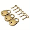 Vintage Mini Copper Combination Lock with Creative Key Design for Home Decor and Security