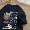 M8XL 2025 New Summer Korean Style Fun Cartoon Print Tshirt Unisex Women Unisex Oversized Plus Size Tshirt Trendy Tees