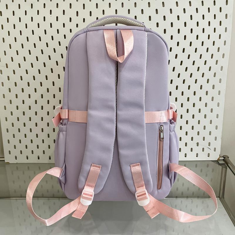 The new schoolbag is high-value, fresh and sweet, and the backpack is light for junior high school students to travel and large-capacity backpack.