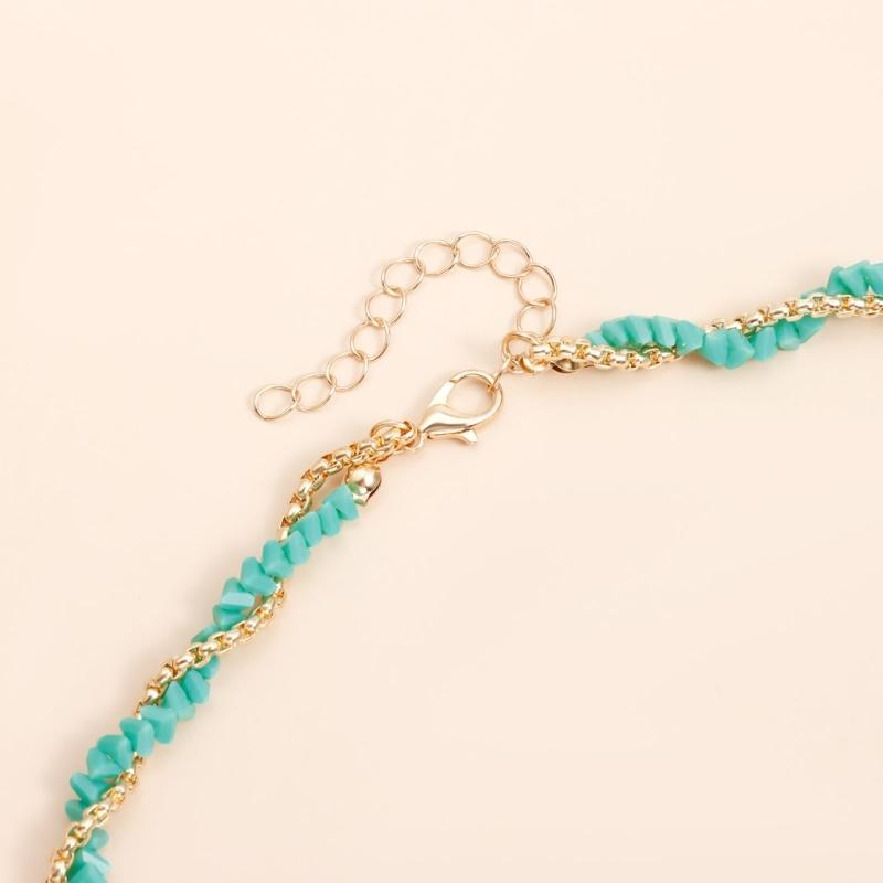 Stylish Layering Necklace Feature Sparkling Glass Crystals Adjustable Twist Chain For Casual or Formal Event