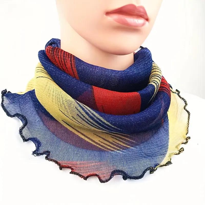 Hanging Ear Scarf for Women Versatile Sun Protection Neck Cover for Spring and Summer Small Scarf