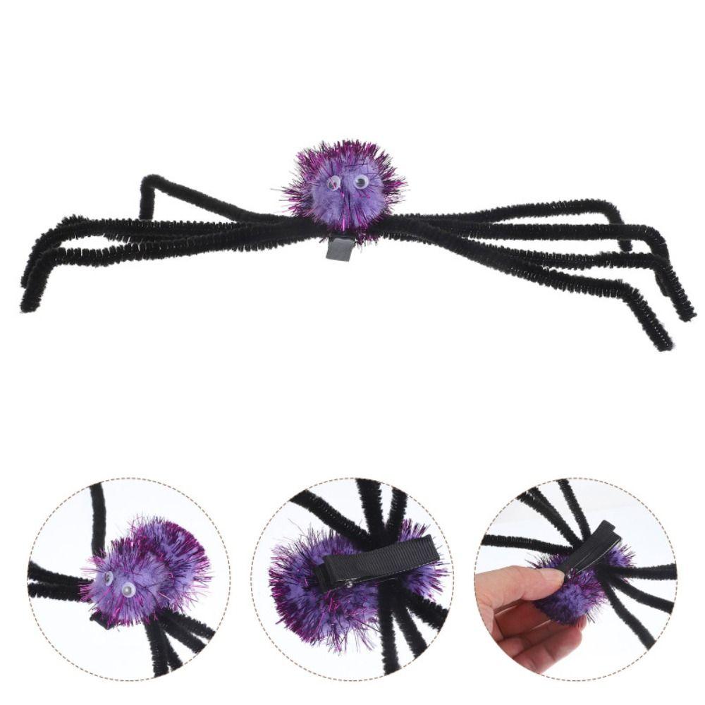 Long Leg Halloween Black Spider Hairpin Headwear Halloween Headdress Hair  Party Supply