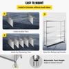 VEVOR Storage Shelf, 5-Tier Storage Shelving Unit, Stainless Steel Garage Shelf, 180.1 x 45 x 180.1 cm Heavy Duty Storage Shelving