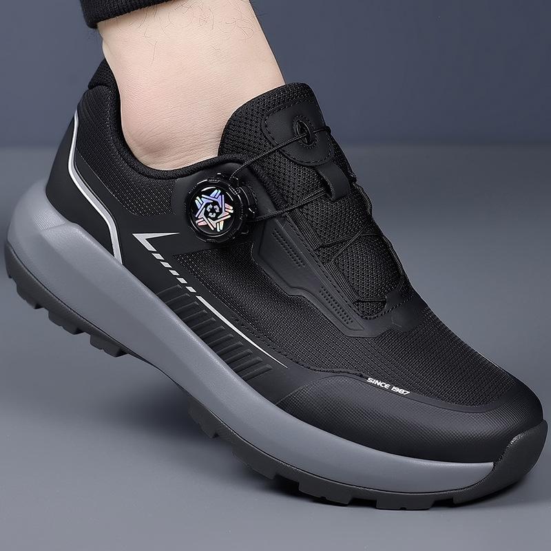 

Men s Rotary Button No-Tie Thick Sole Outdoor Hiking & Mountaineering Shoes Size 40