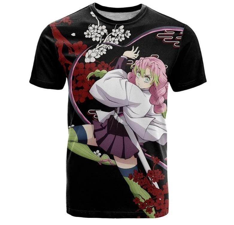 Demon Slayer Anime Manga Casual T-Shirt Tee Sports Short Sleeve Polyester M