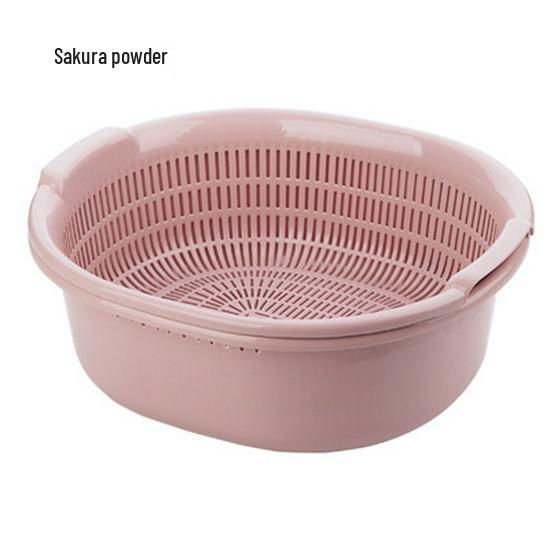 

Double-Layer Transparent Kitchen Drain Basket for Fruits & Vegetables