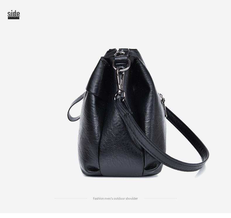 2023 Luxusní dámská taška z měkké kůže: Třívrstvá, velkokapacitní, všestranná crossbody pro maminky