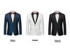 Men's Slim-Fit Jacquard Blazer: Stylish Single-Breasted Formal Wear for Stage Performances, Weddings, and Banquets