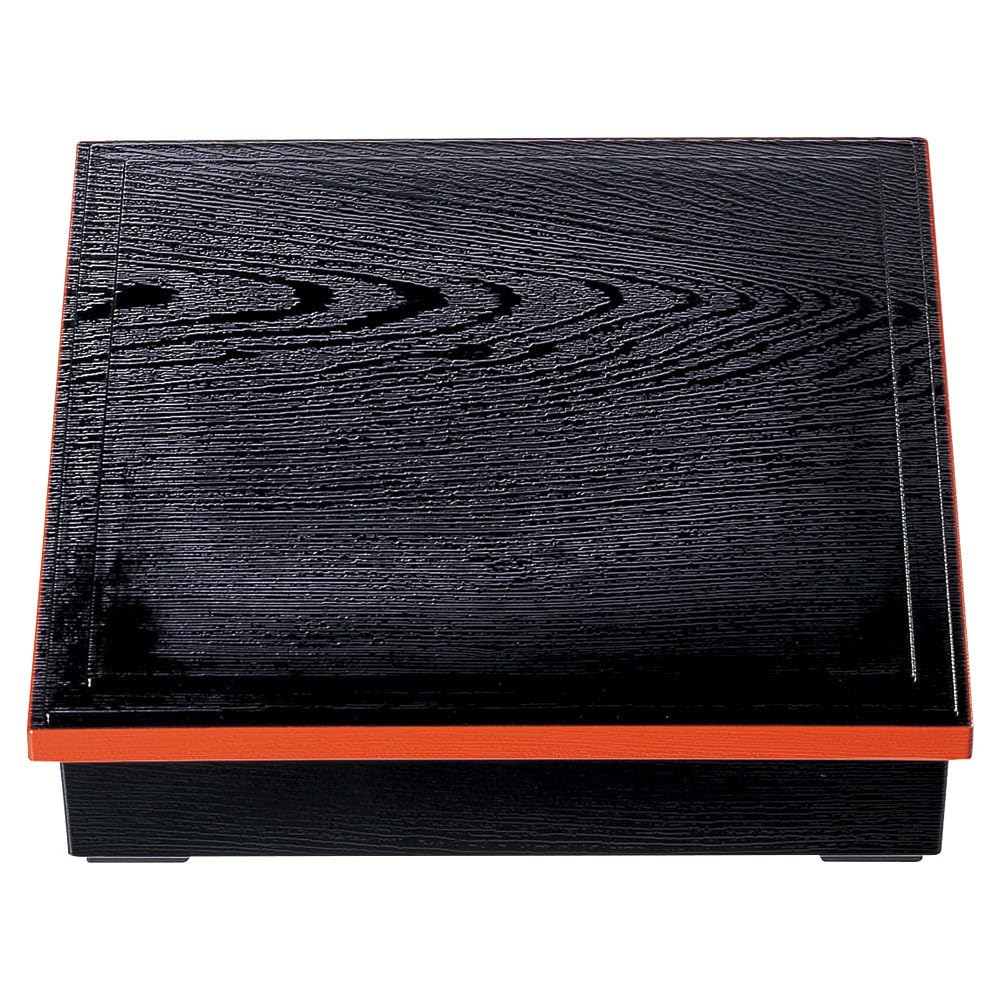 Wood Grain Black Unlacquered Shokado Bento x 26 x 6 [A] 8.5-inch Shokado, Rim, [26 cm]
