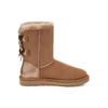 UGG Botas de Nieve de Media Caña Bailey de Ante Cálidas Antideslizantes Cómodas con Lazo Botas de Mujer Marrón 1120884-CHE