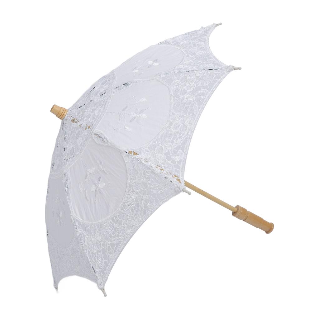 Krajková sluneční clona Svatba Nevěsta Krajková deštníková dekorace Vyšívaný květinový deštník pro fotografickou rekvizitu Párty