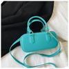 Solid Color Jelly Hobos Handbag Casual Dirty Resistant Crossbody Bag Pvc Waterproof Crossbody Satchel Cosmetic Storage Bag