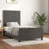 VidaXL Bed Frame with Headboard Dark Grey 90x200 Cm Velvet3125673