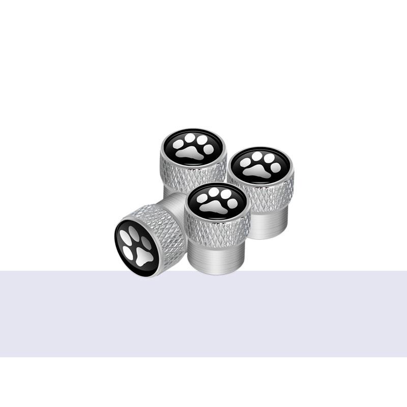 Creative Cool Design Paw Pet Animal Paw Footprints Emblém Auto Pneumatika Víčko ventilku Pneumatika Prach Cap Dekor Pro univerzální styling auta 4ks