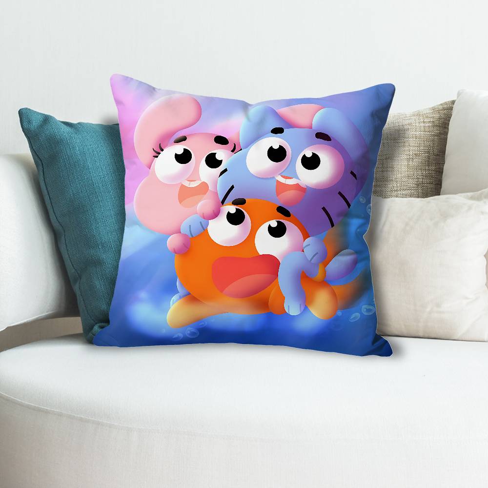 Cartoon AAmazing World GGumball Various Sizes Square Pillow Case For Car Home Bedchamber Decor Custom Valentine gift