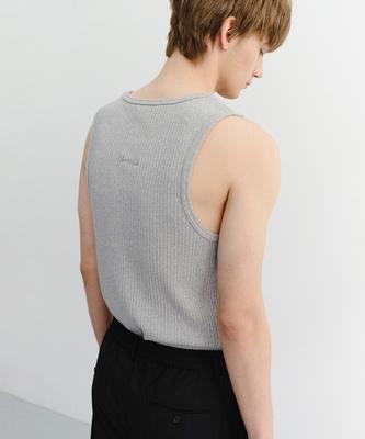 Deonseuteupomaen Relaxed Sleeveless Top_Udts6B321_Melange Gray