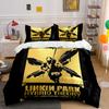 Linkin Park Hybrid Theory Art Biancheria da letto Set Copripiumino Copripiumino Federe (1*Copripiumino 2*Federe, senza piumino)