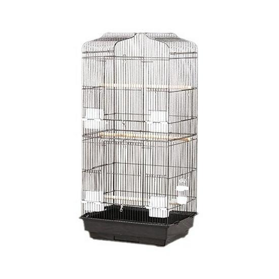 Grande Cage à Oiseaux pour Perroquets et Mynas - Design Phénix Noir
