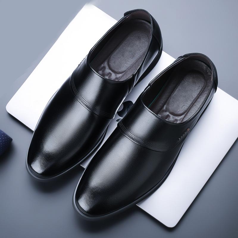 

2025 new one-pedal spring and autumn men s leather shoes soft leather business casual versatile single shoes casual leather shoes men 45
