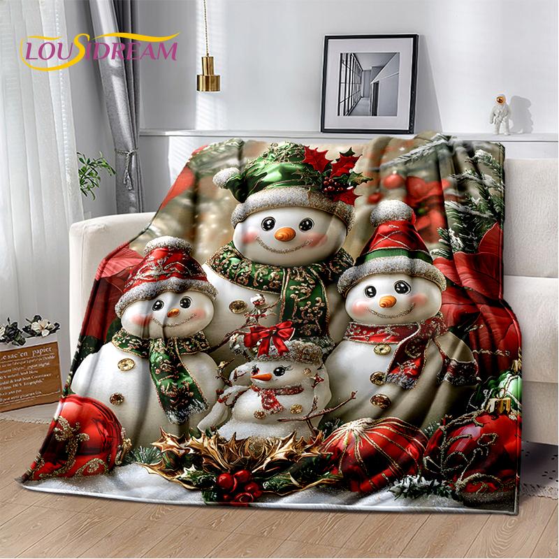 2025 Merry Christmas Tree Santa Claus,New Year Fairy Tale Gift Soft Plush Blanket,Flannel Throw Blanket for Living Room Bed Sofa