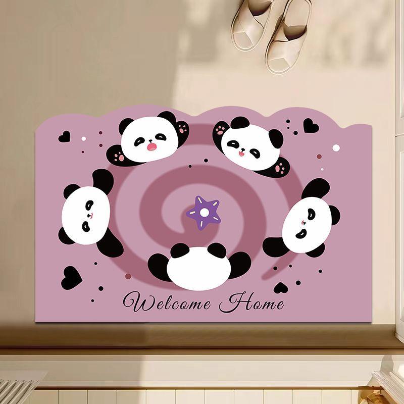 

Диатомовая грязь ванная комната водопоглощающий быстросохнущий коврик для пола бытовой туалет мультяшный туалетная дверь душевая комната нескользящий коврик для ног 40X60cm 15.7X23.6in