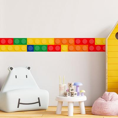 Blocchi da Costruzione Multicolori Vita Stretta Camera da Letto Soggiorno Ingresso Decorazione Murale per la Casa Adesivi Murali