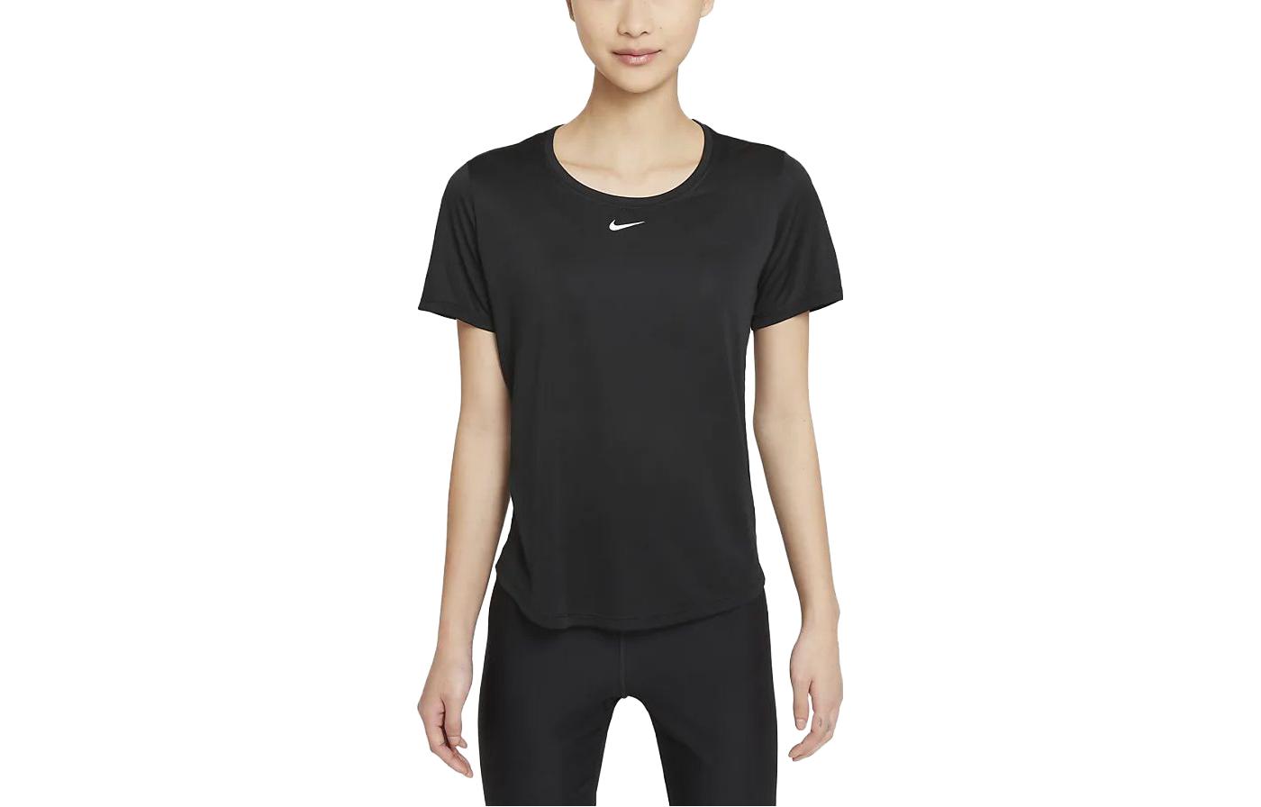 

Nike T Shirts Women s Black Crew Neck Moderate Straight Fit DD0639-010 L