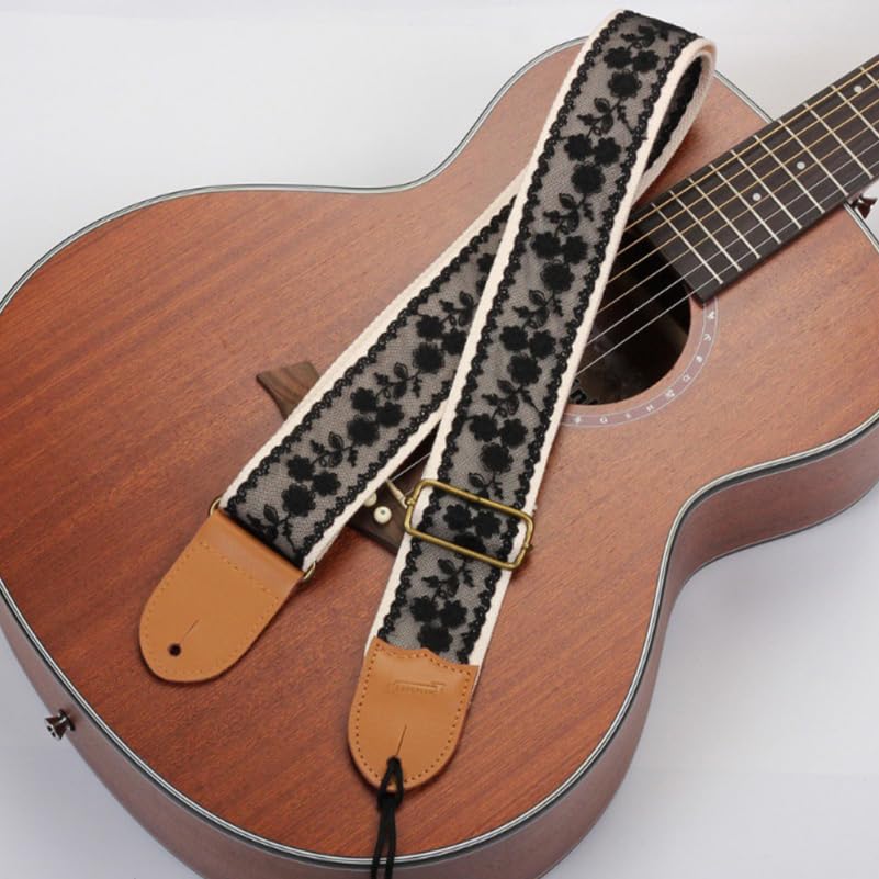 LIFKOME 1 Set Adjustable Lace Kit Strap for Electric Replacement Acoustic Guitar Adjustable Strap Set Accessories for Bass Guitar Guitar, Strap,