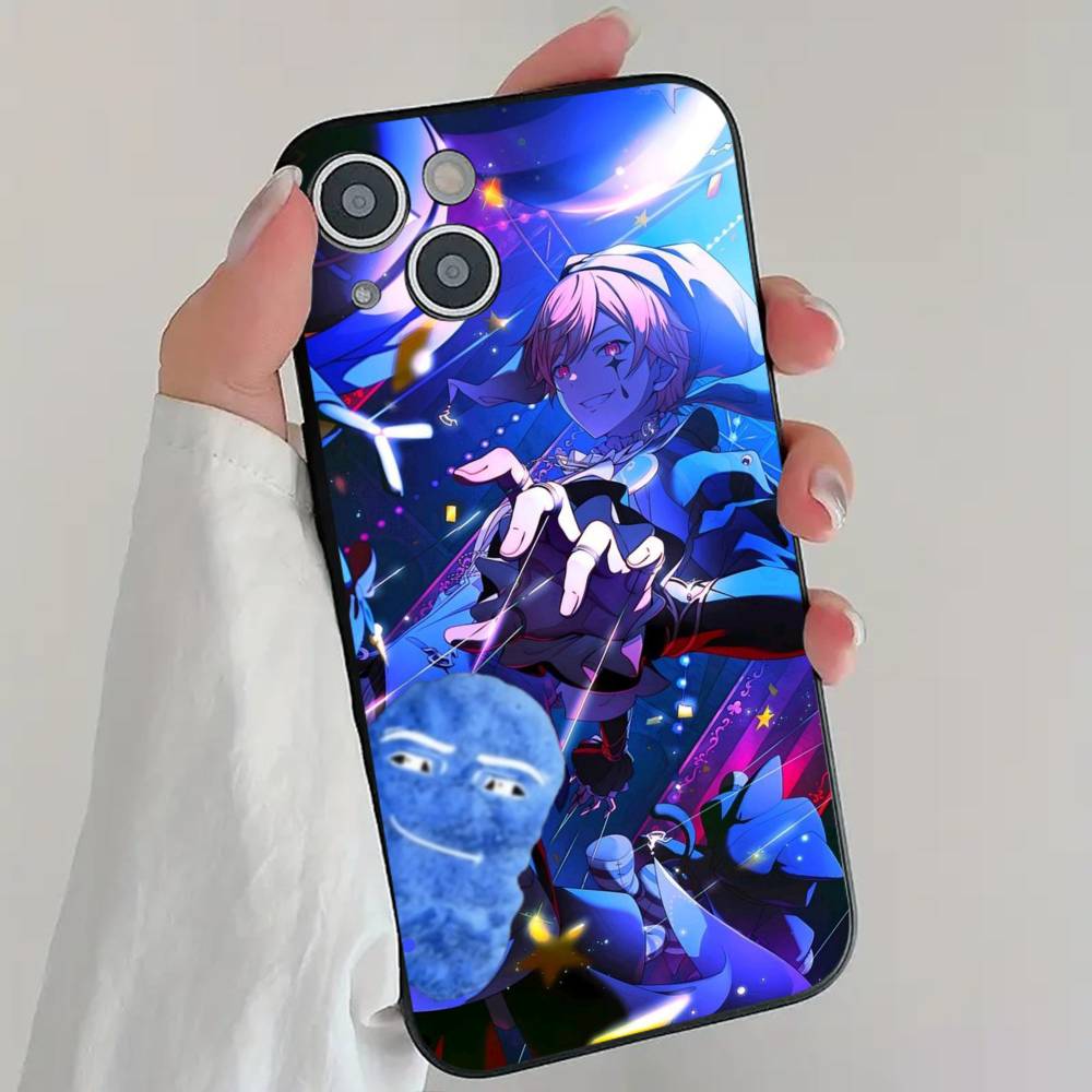Красивый Чехол для Телефона T-TENMA T-TSUKASA Аниме Игра P-Project S-Sekai Pjsk Крутой Черный Силиконовый Мягкий Для IPhone 16 15 14 13 12 11 X IPHONE XR