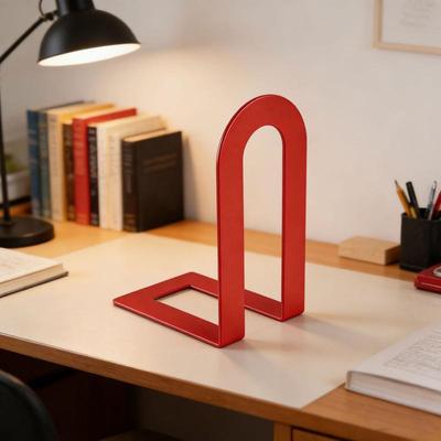 2 Stück L-förmige Schreibtisch-Buchstützen Langlebiger Eisen-Bücherständer Langlebiger Buchhalter Einfaches Display-Buchständer-Regal Rutschfester Regalhalter