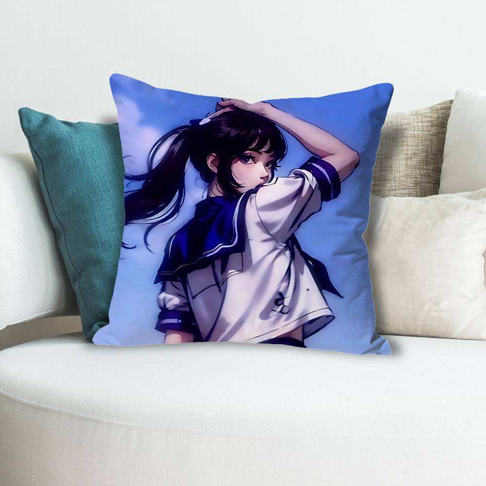 YYandere SSimulator Spiel Anime Berühmtheit Merchandise AllMatch Bedruckter Kissenbezug Sofa Auto Büro Zimmer Dekoration Schutz