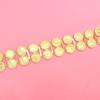 Gold Tone Coin Disc Waist Chain Belt for Women, Layered Metal Waist Accessory with Adjustable Closure for Dresses, Parties, and High Waist Looks