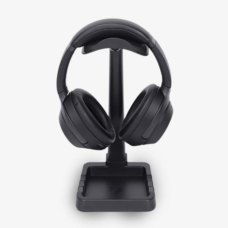 Headphone Stand With Detachable Cable Clip And Phone Dock For All Gaming Headsets And Desktop Accessories Storage