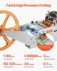 VEVOR Automatic Webbing Cutting Machine, Hot and Cold Ribbon Cutting Machine with Adjustable Temperature and LCD Display