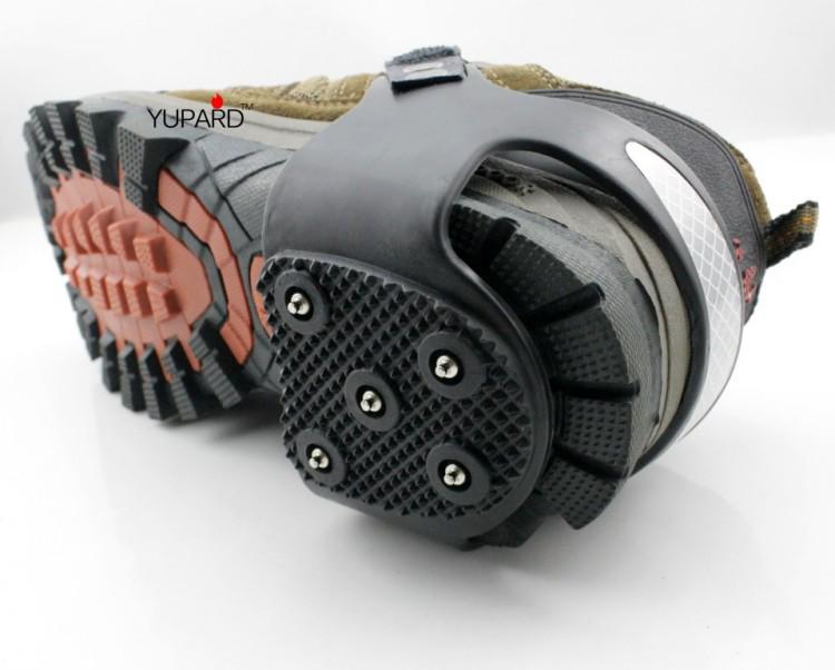 5-Tooth Reflective Anti-Slip Ice Cleats for Outdoor Shoes